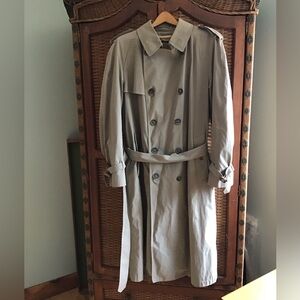 London Fog Beige Double-Breasted Trench Coat